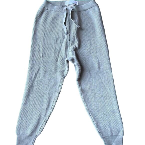 Zara | Light Green Knit Joggers - Picture 1 of 3